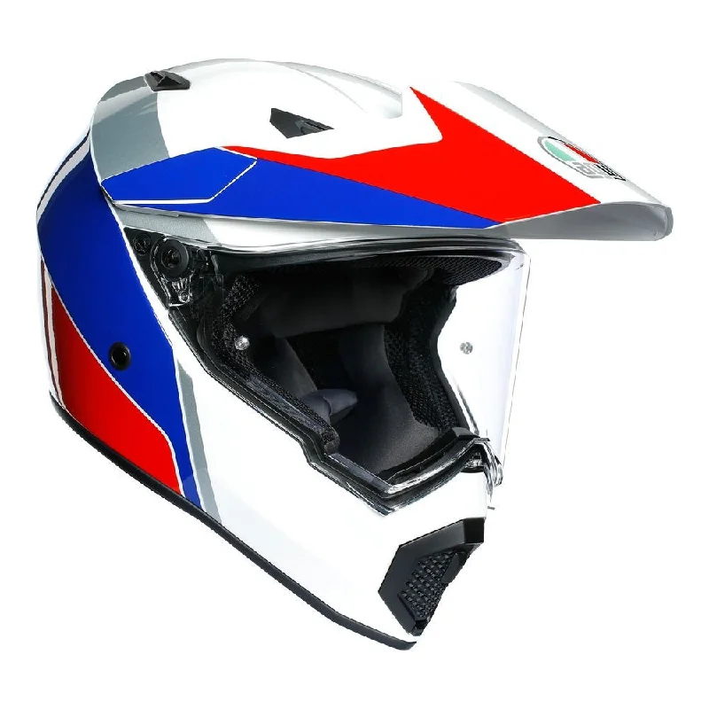 Bike helmet with adjustable weave-AGV AX9 ATLANTE HELMET - WHITE/BLUE/RED