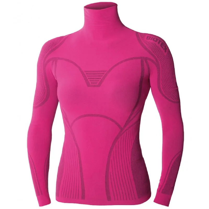 Bike gloves with adjustable straps-Maglia Intima maniche lunghe donna Biotex Lupetto Limitless - Rosa