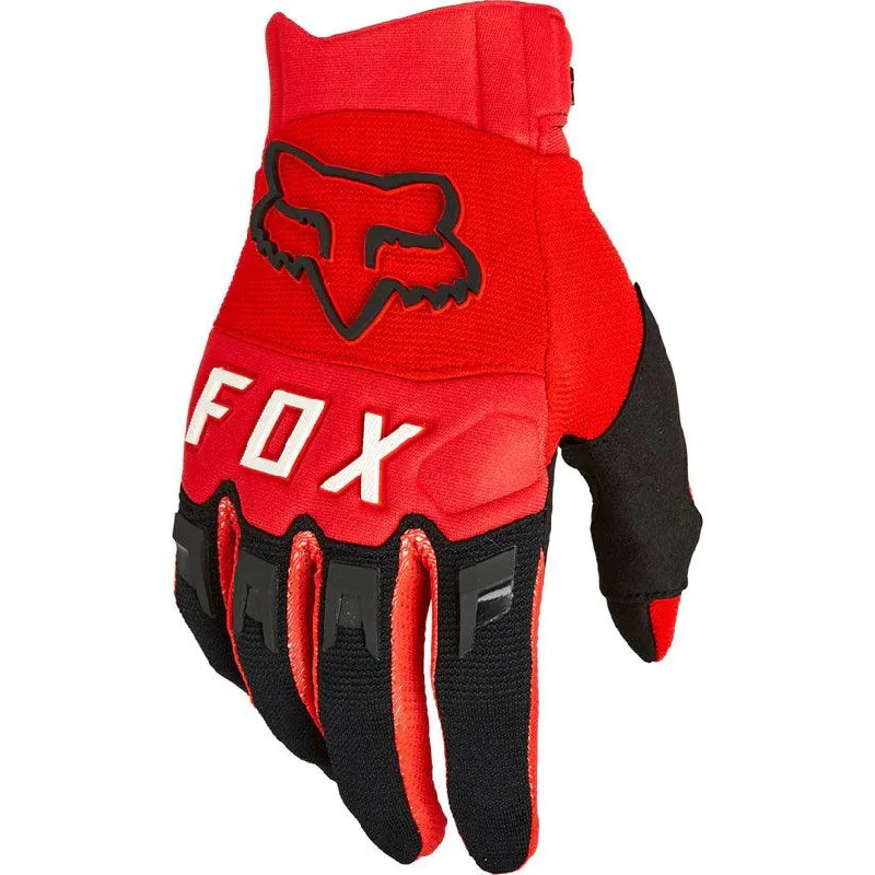 Bike gloves for technical climbs-Fox Youth DIRTPAW Glove - Fluro Red