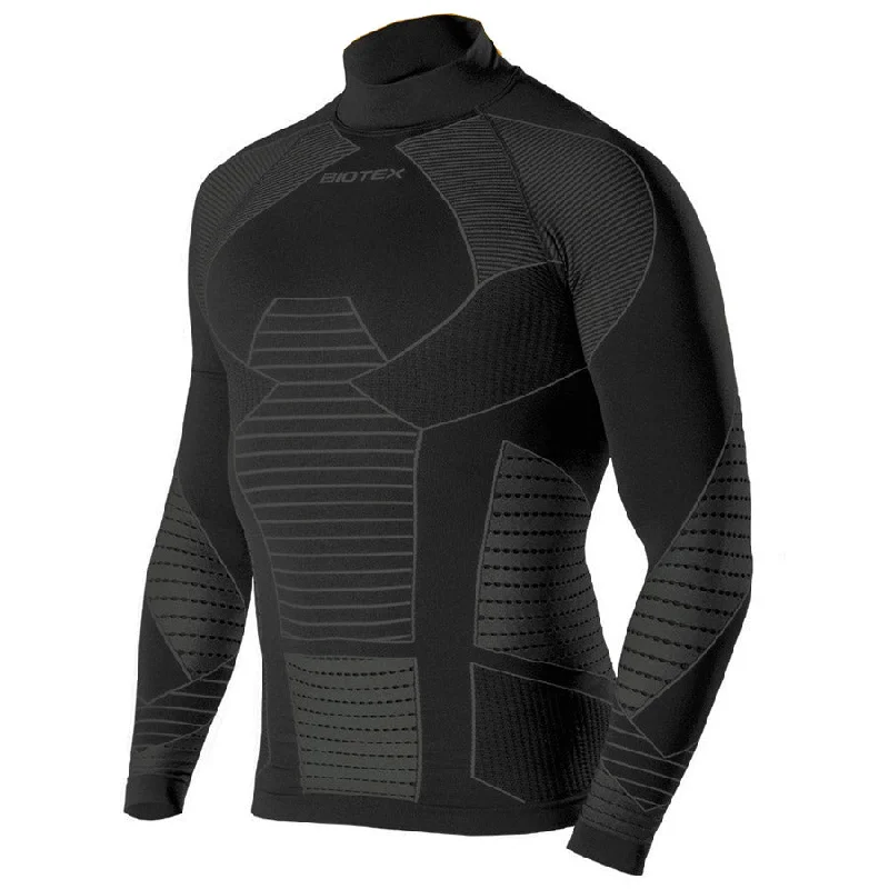 Cycling jacket with adjustable design-Maglia Intima M/L Biotex Lupetto Icebreak - Nero Grigio