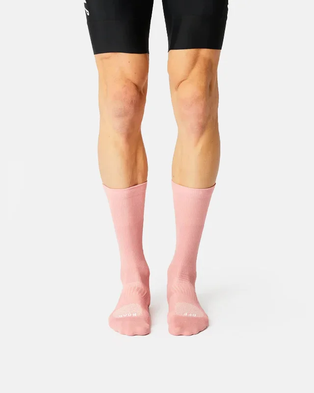 Bicycle riding socks with ventilated weave-FINGERSCROSSED - #Off Road Dusty Rose