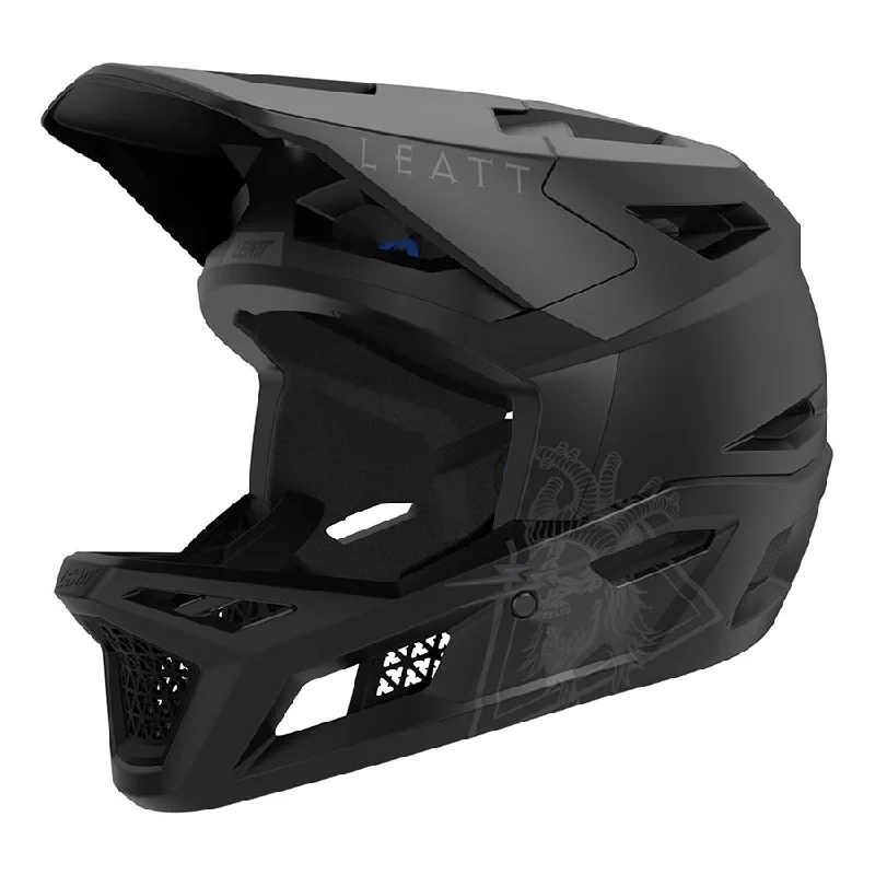 Bicycle jersey for technical descents-Leatt MTB Gravity 4.0 Men Full Face Helmet Stealth S 55-56cm