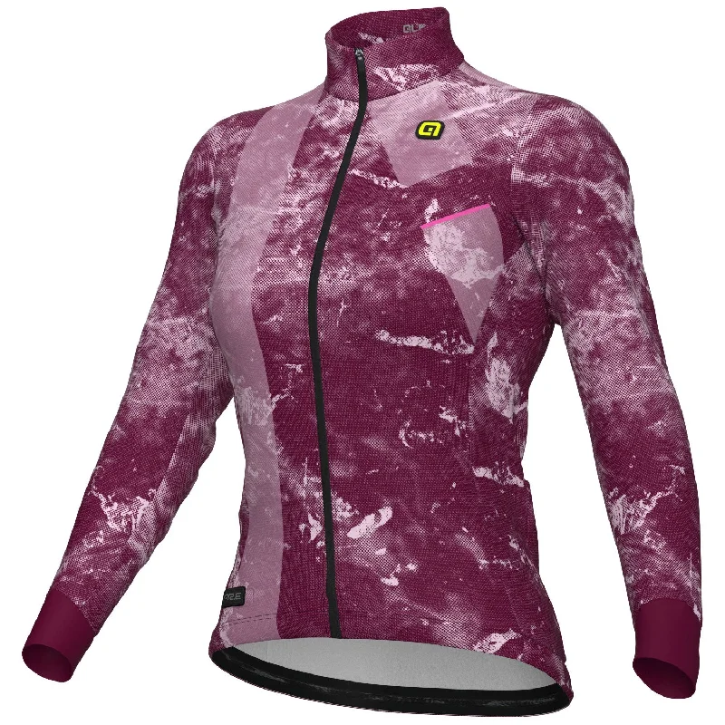 Bicycle arm warmers with ventilated lining-Maglia maniche lunghe donna Ale PR-E Icy - Bordeaux