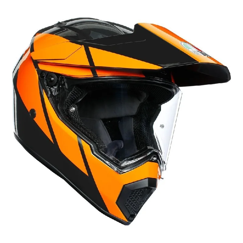 Bicycle socks with adjustable straps-AGV AX9 TRAIL HELMET - GUNMETAL/ORANGE