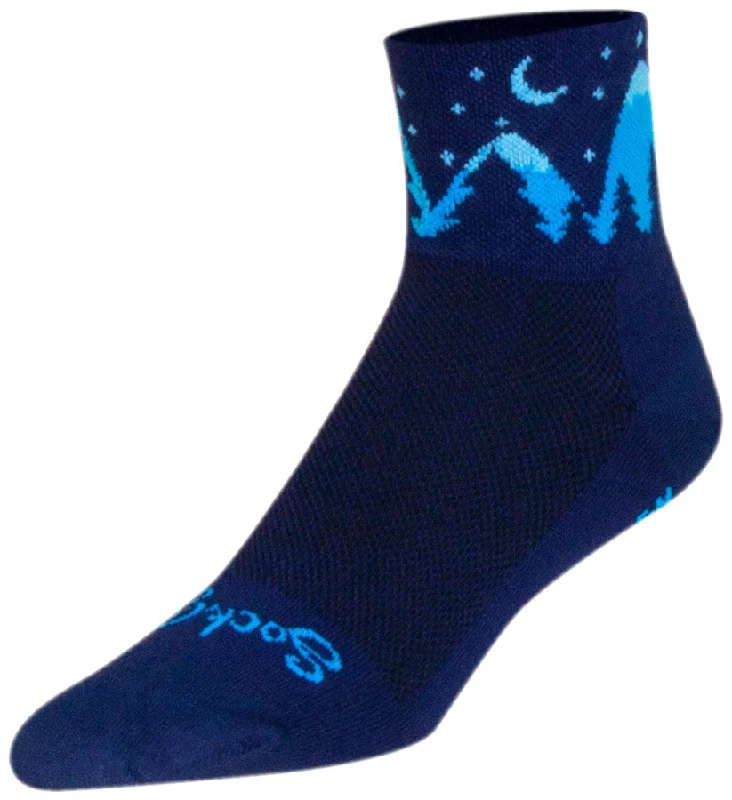 Bike shoes with adjustable design-SockGuy Classic Midnight Socks - 3" Black Large/X-Large