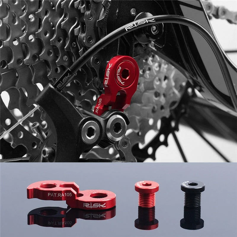 Cycling shorts with adjustable weave-2Pcs Risk Mountain Road Bicycle Bike Frame Rear Derailleur Link Hanger Extender Extension For Cassette Gear Tail Hook Extender