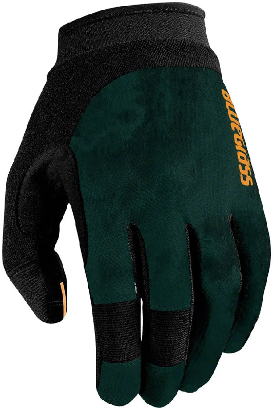 Bicycle jersey for technical trails-Bluegrass React Gloves - Green Full Finger X-Large