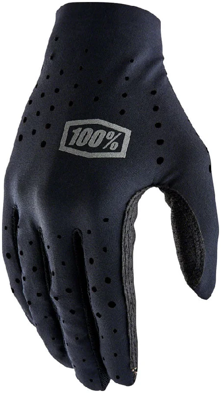 Bicycle shoes for technical biking-100% Sling Gloves - Black Full Finger Medium