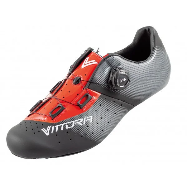 Cycling gloves with adjustable straps-Vittoria Eclipse Cycling Shoes - BLACK & RED - CNS SOLE (EU 44, 45)