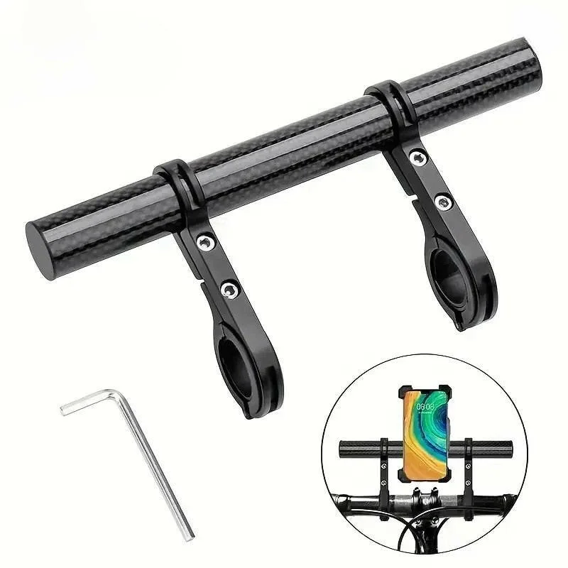 Bicycle socks with adjustable weave-X-TIGER Bicycle Handlebar Extension Bracket Extender Frame Carbon Tube Double Extension Frame Bike Extension Frame Bicycle Clip