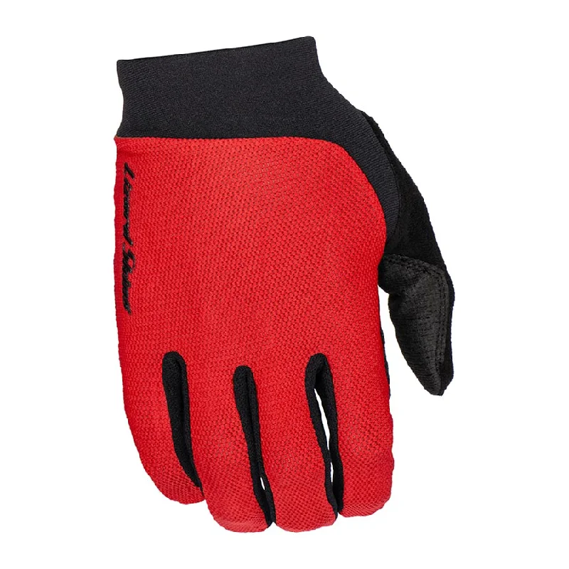 Cycling gloves with adjustable shell-Lizard Skins Monitor Ignite Full Finger Gloves Crimson Red M Pair