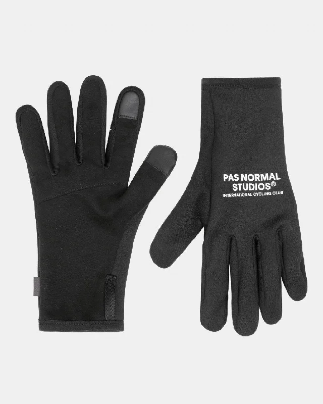 Cycling shorts with adjustable padding-Logo Transition Gloves - Black