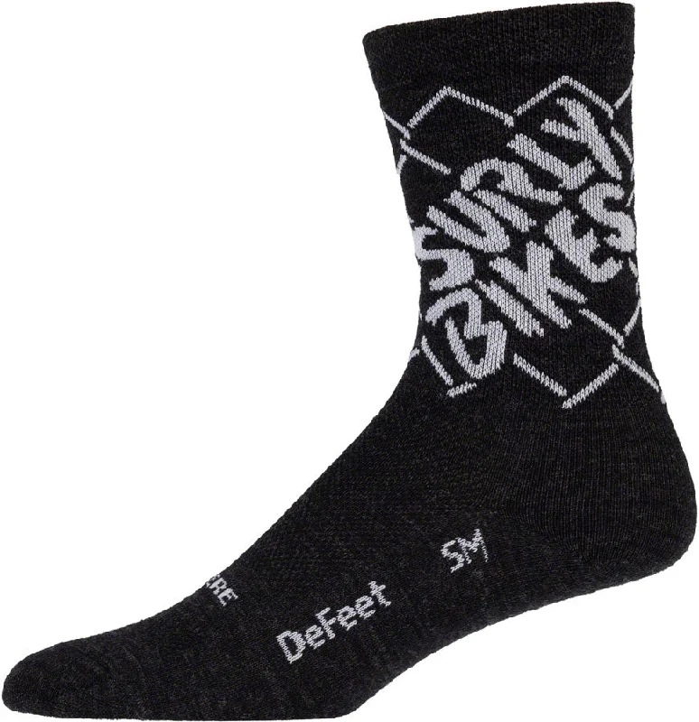 Road bike gloves with ventilated grip-Surly On the Fence Socks - Charcoal Medium