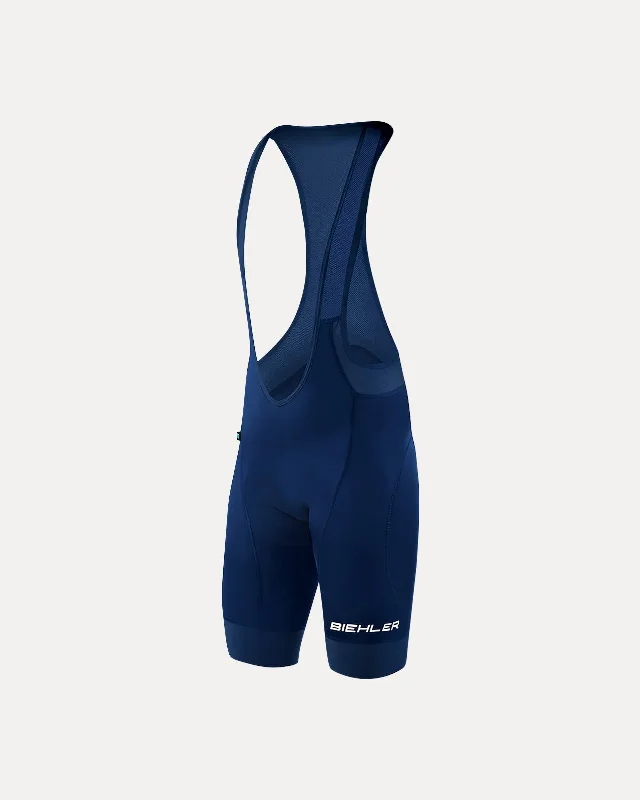 Bike riding knee pads with ventilated fabric-Essential Bib Short - Navy