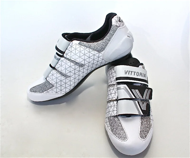 Cycling jersey for technical descents-Vittoria MSG Diamond Cycling Shoes, White, EU 39