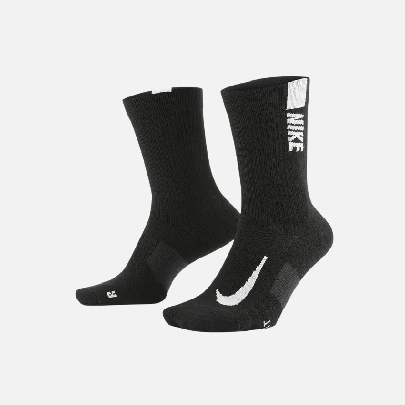 Road bike jersey with ventilated back-Nike Multiplier Crew Sock (2 Pairs) - Black/White