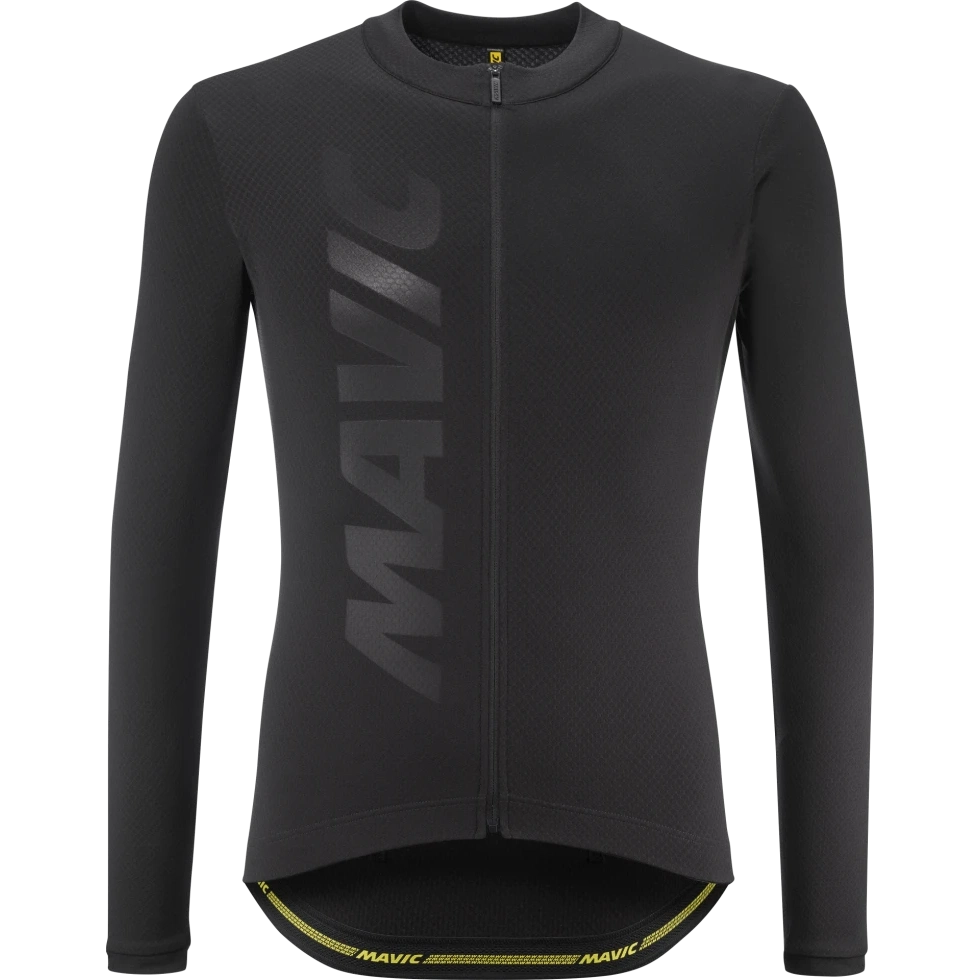 Cycling rain jacket with adjustable weave-Maglia maniche lunghe Mavic Aksium Thermo - Nero