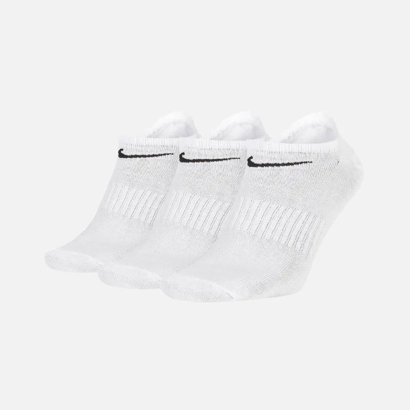 Cycling rain pants with ventilated back-Nike Everyday Lightweight Training No-Show Socks (3 Pairs) -White/Black