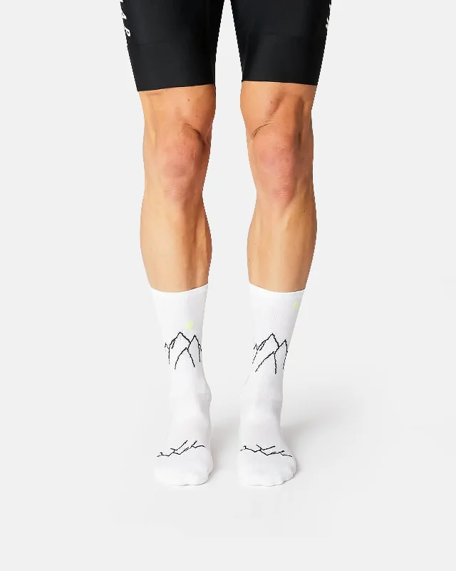 Cycling shorts with adjustable straps-Fingerscrossed - #11_05 Mountain - White-Neon