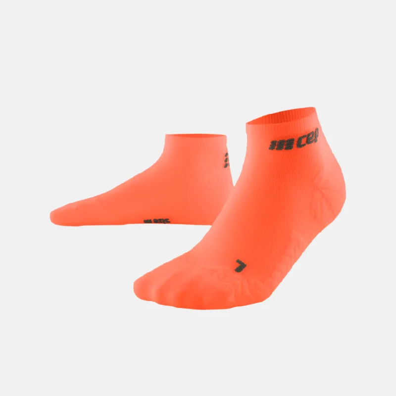 Cycling sunglasses for technical biking-Cep Ultralight Low Cut Women's Compression Socks -Coral