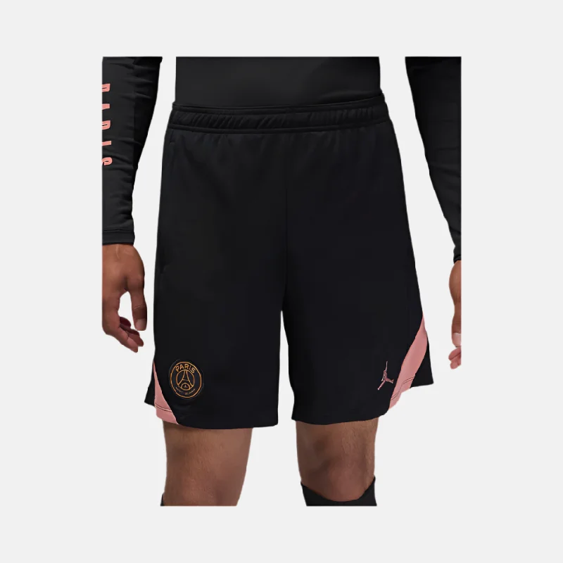 Bike helmet with adjustable straps-Nike Paris Saint-Germain Strike Third Jordan Dri-FIT Men's Football Knit Shorts -Black/Rust Pink