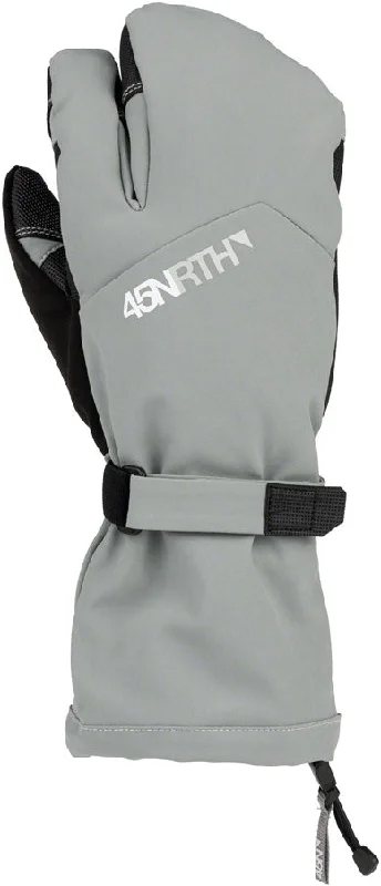 Bicycle jersey with adjustable straps-45NRTH 2024 Sturmfist 3 Gloves - Glacial Grey Lobster Style 2X-Large