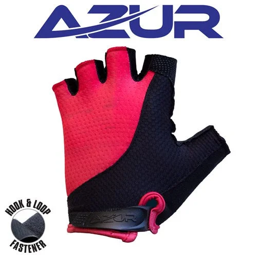 Bike riding sunglasses with ventilated grip-Azur Performance S7 Series Glove - Red