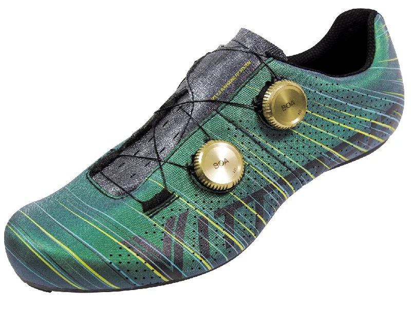 Bike helmet with adjustable weave-Vittoria Revolve Road Cycling Shoes - Silk Green (FCT Carbon Sole)