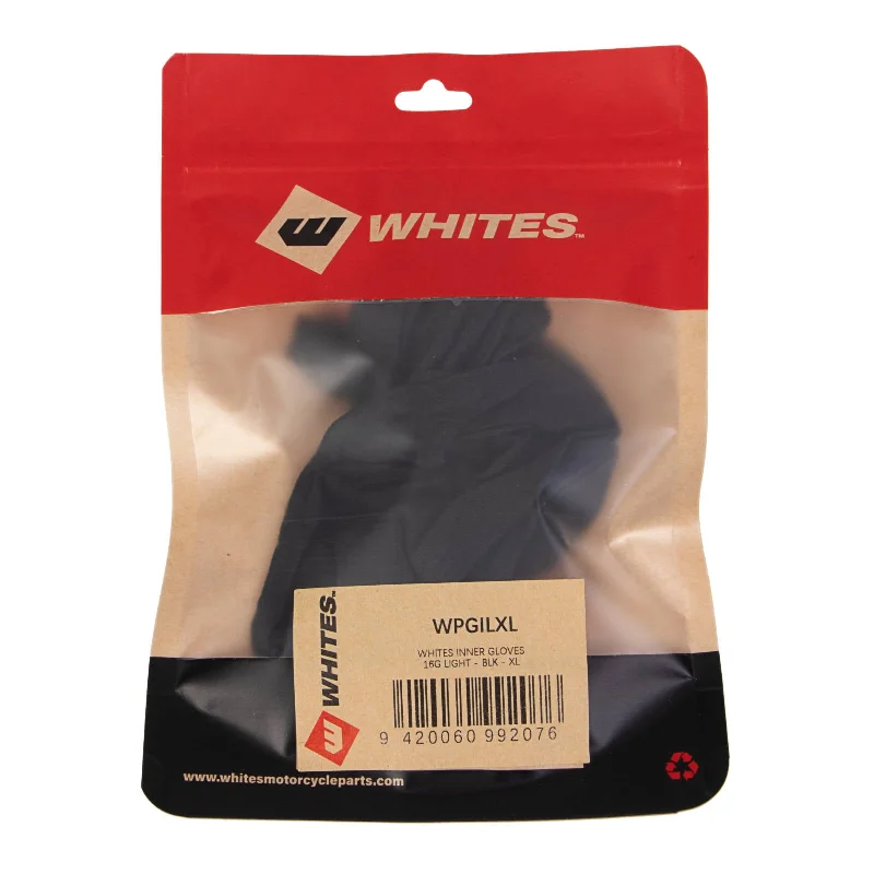 Bike shorts for technical trails-WHITES INNER GLOVES 16G LIGHT - BLK - XL