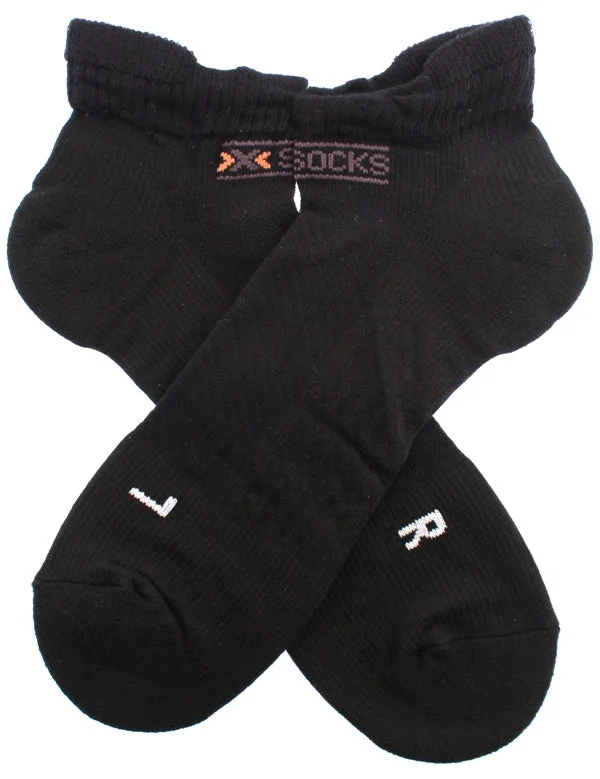 Cycling gloves with adjustable fabric-X-SOCKS LOW CUT Casual Breathe MSRP $24 US 11.5 - 13 EU 45 - 47 Black NEW