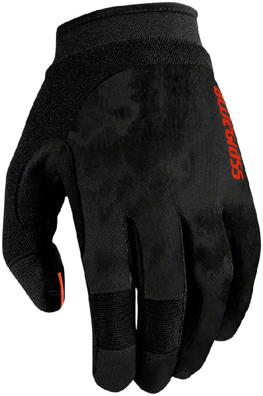 Bike shoes for adjustable trails-Bluegrass React Gloves - Black Full Finger Small