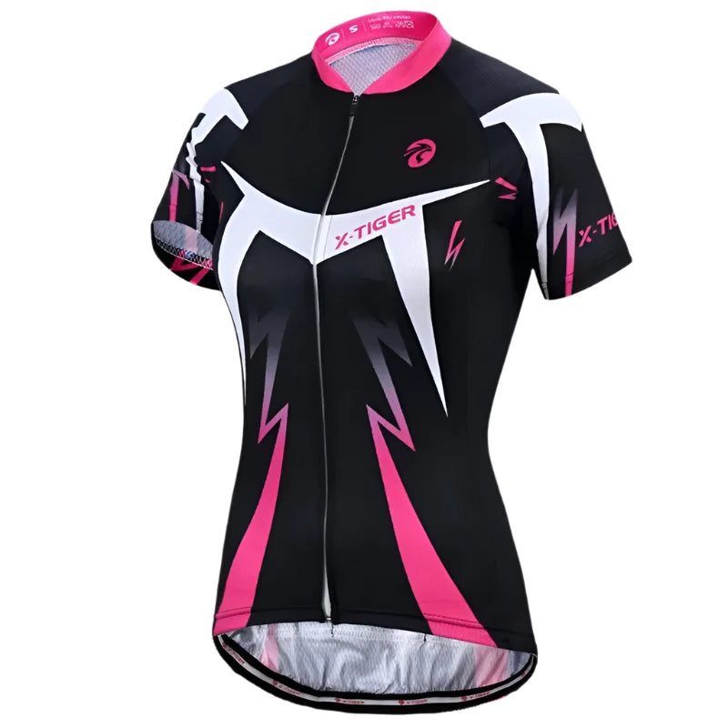 Bike riding vest with adjustable lining-X-TIGER Women's Cycling Jersey Summer Anti-UV Cycling Bicycle Clothing Quick-Dry Mountain Female Bike Clothes Short Jersey