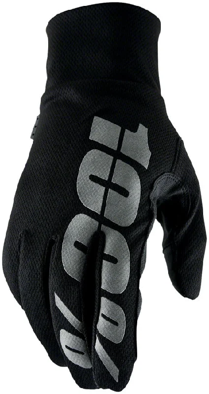 Cycling socks with ventilated arches-100% Hydromatic Gloves - Black Full Finger X-Large