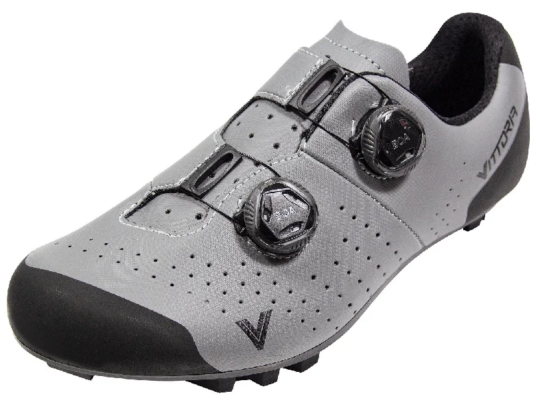 Bicycle riding shoes with ventilated lining-Vittoria KOM MTB Cycling Shoes - Grey/Black