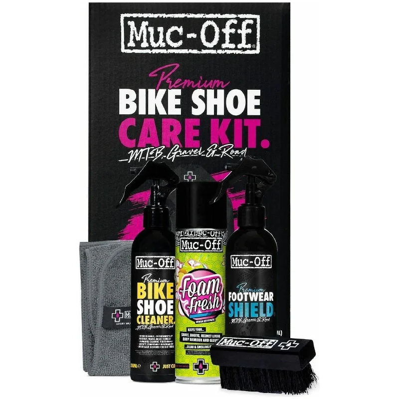 Bicycle riding shoes with adjustable weave-Muc-Off Premium Bike Shoe Care Kit