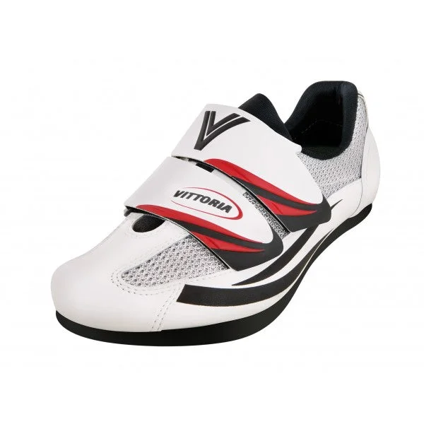 Bicycle jersey for technical descents-Vittoria Kid Junior Cycling Shoes (White/Black/Red) EU 37