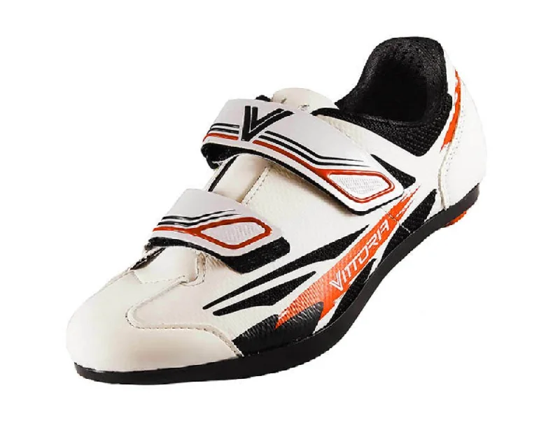 Bicycle riding gloves with adjustable fit-Vittoria Kid Road Cycling Shoes (White) EU 33, 36