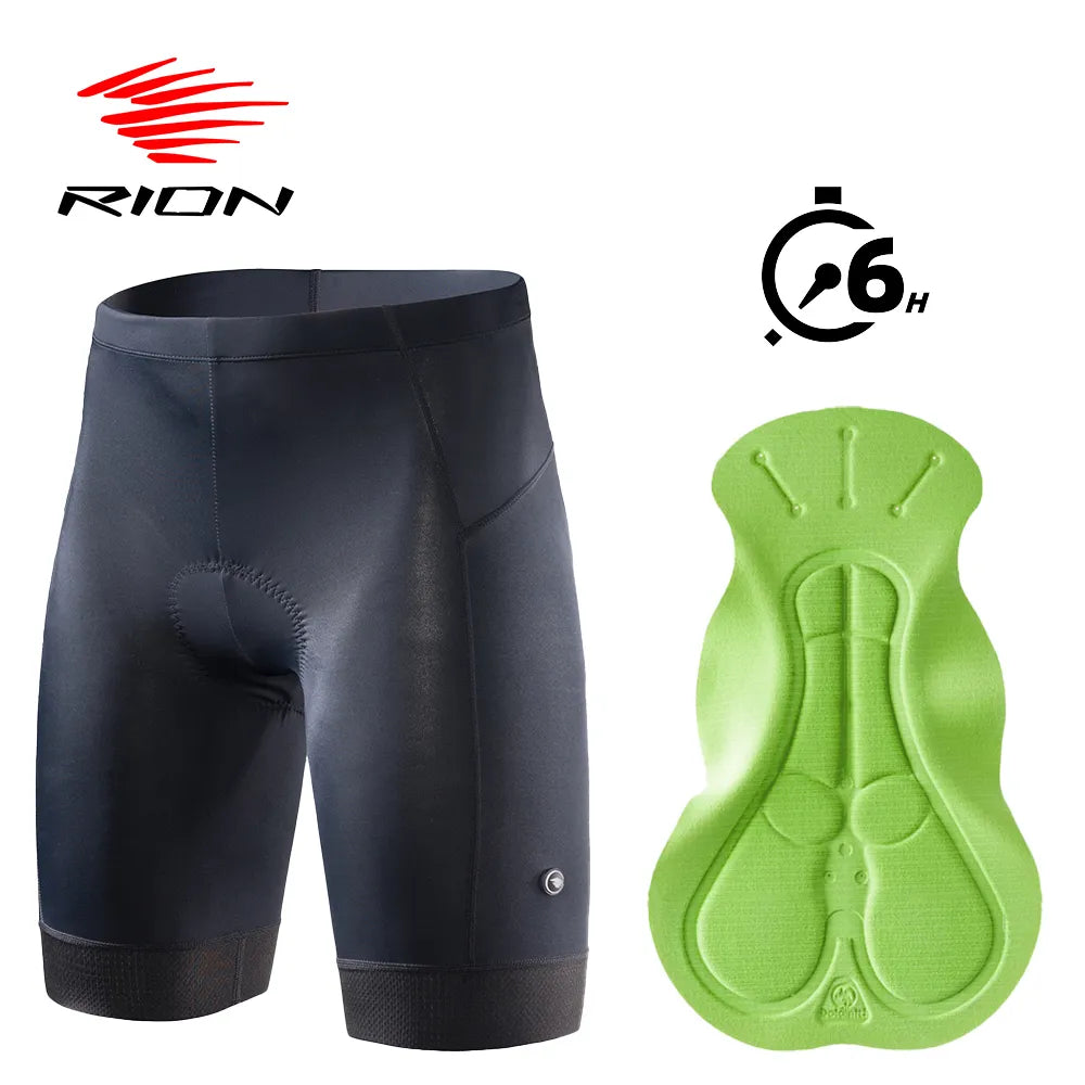 Cycling vest with adjustable fabric-RION Men's Cycling Shorts MTB Mountain Bike Tights Bicycle Clothing Bike Pants 3D Pad Outfit Long Distance Male Shorts 6 Hours