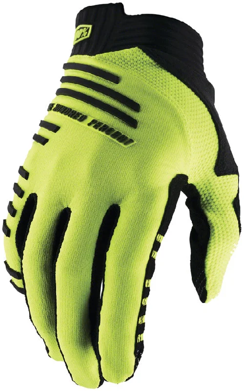 Bicycle socks with adjustable design-100% R-Core Gloves - Flourescent Yellow Full Finger X-Large