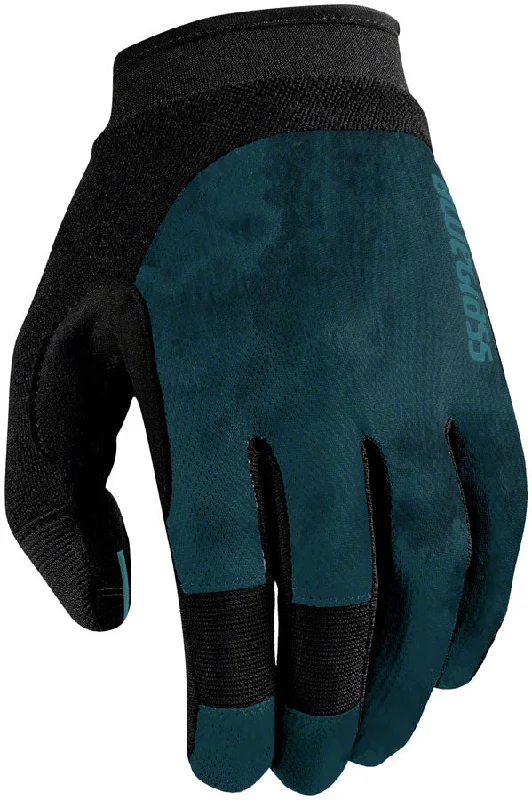 Cycling tights with ventilated lining-Bluegrass React Gloves - Blue Full Finger X-Large