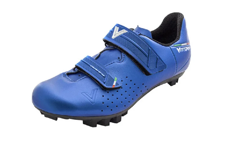 Cycling gloves for adjustable biking-Vittoria Rapide Kid Sport MTB Cycling Shoes - Blue