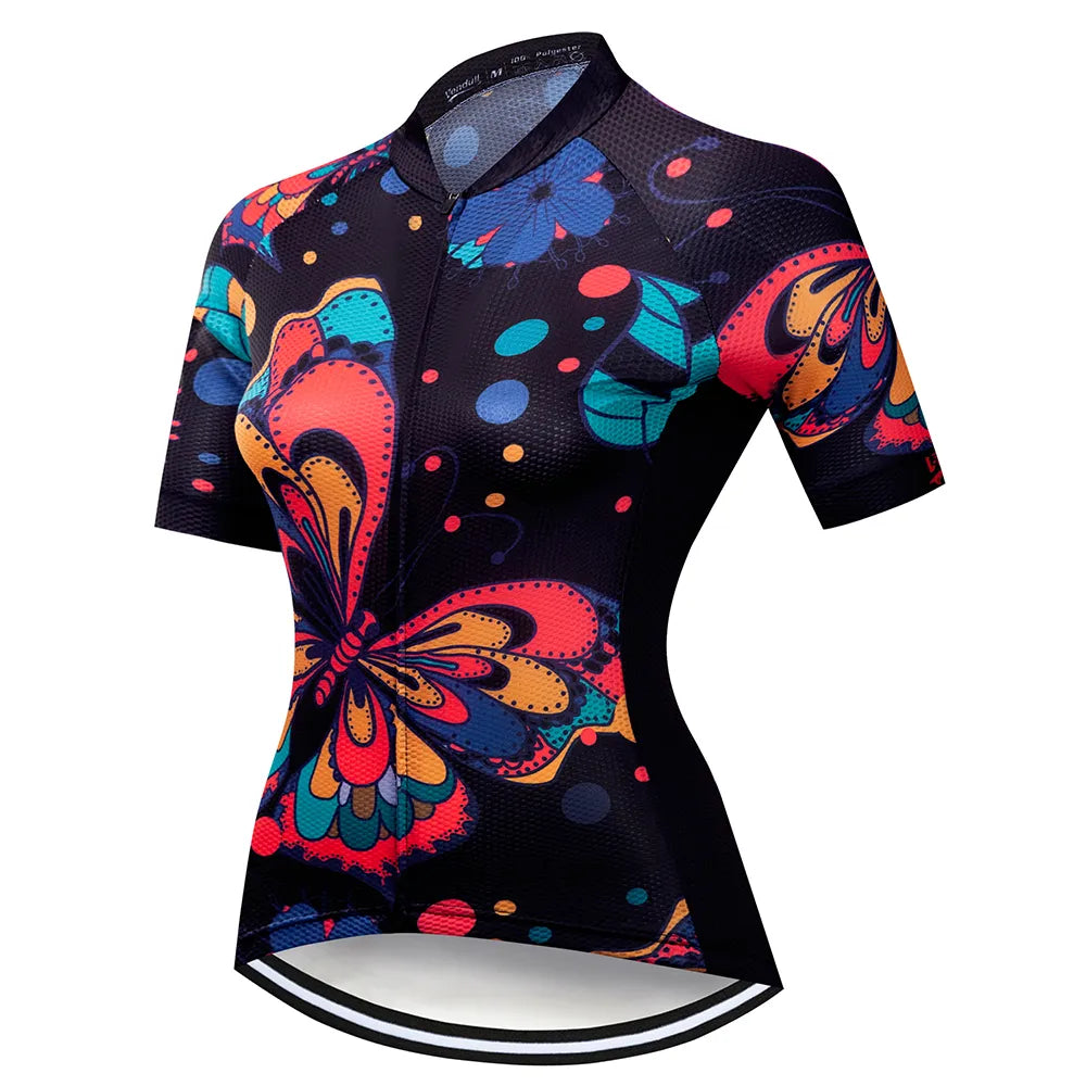 Cycling rain jacket with adjustable straps-Cycling Clothing 2023 VENDULL Women Cycling Jersey Tops Summer Racing Short Sleeve MTB Bike Jersey Shirt Ropa Ciclismo Maillot