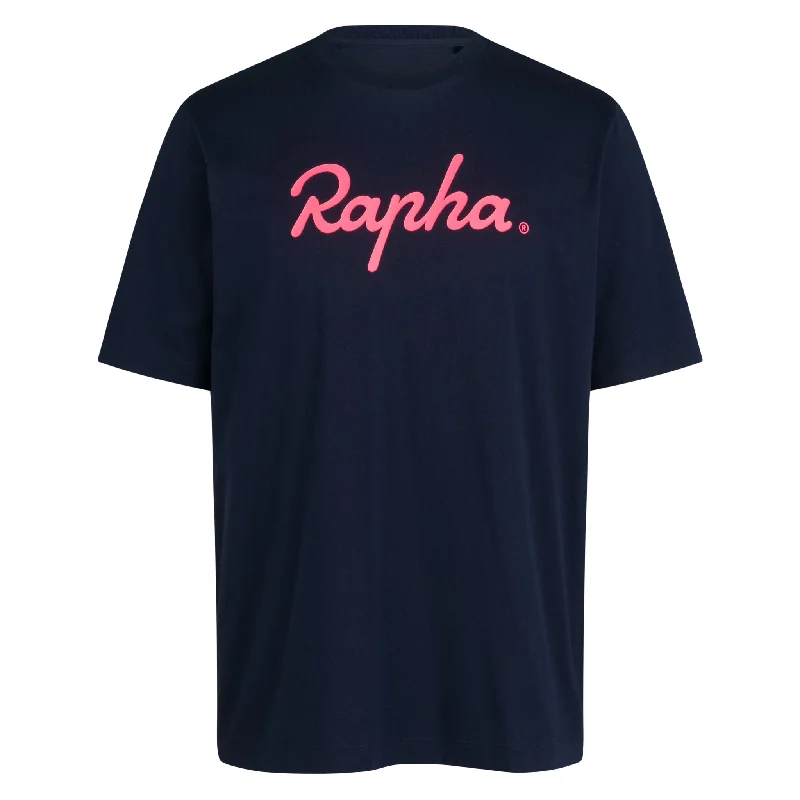 Bicycle jersey with adjustable straps-T-Shirt Rapha Large Logo - Blu