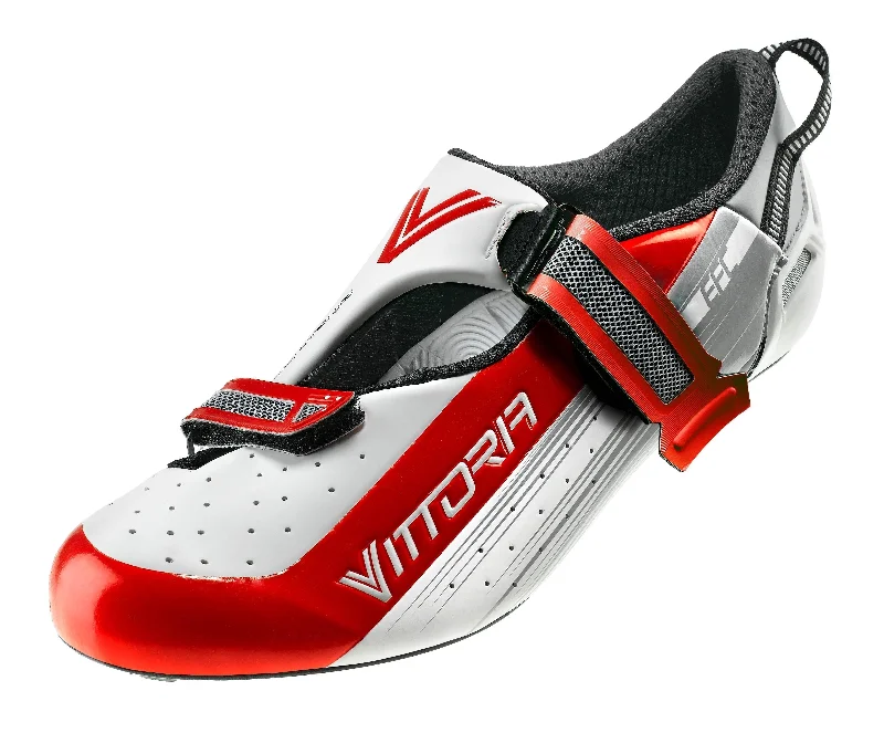 Bike gloves with adjustable design-Vittoria TRI PRO Triathlon Cycling Shoes - White / Red EU 42.5 (8.75)