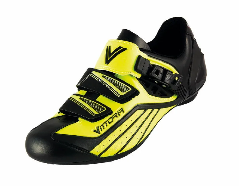 Bike shoes with adjustable fabric-Vittoria Zoom Road Cycling Shoes - Fluro (EU 38.5, 39.5)