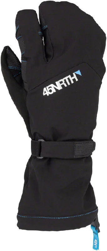 Cycling gloves with adjustable weave-45NRTH 2024 Sturmfist 3 Gloves - Black Lobster Style X-Small