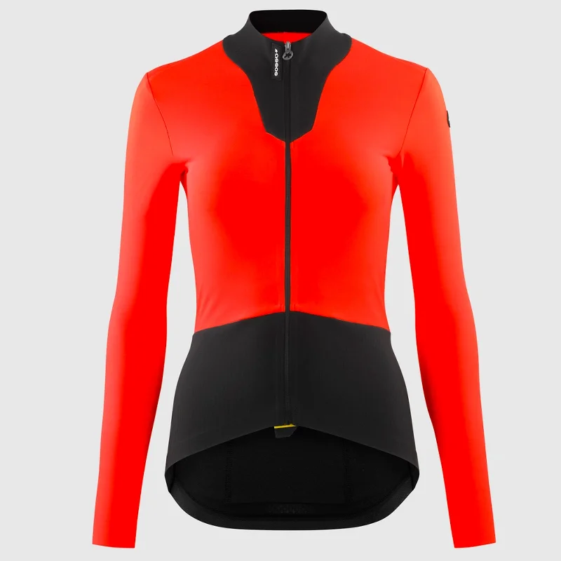 Cycling jacket with adjustable fabric-Maglia maniche lunghe donna Assos DYORA R Spring Fall LS S11 - Rosso