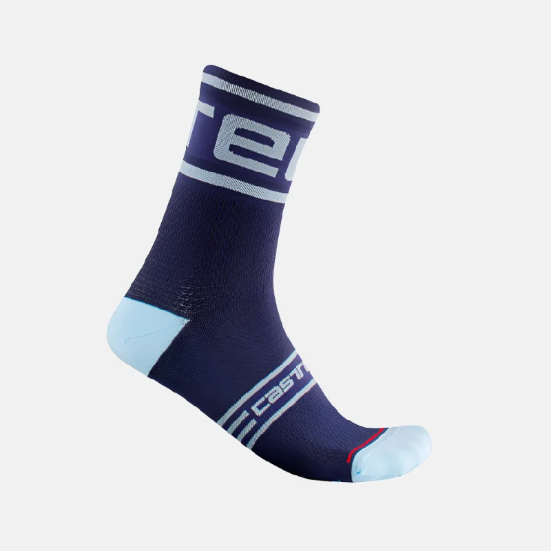 Bicycle arm warmers with adjustable lining-Castelli Prologo 15 Unisex socks - Blue