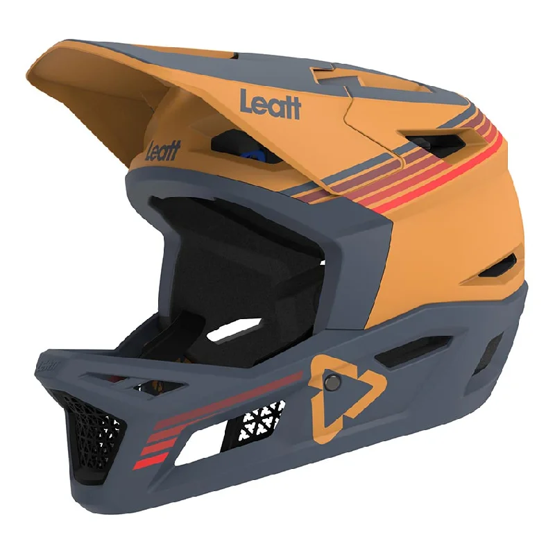 Bicycle helmet with ventilated lining-Leatt MTB Gravity 4.0 Men Full Face Helmet Suede XL 61-62cm