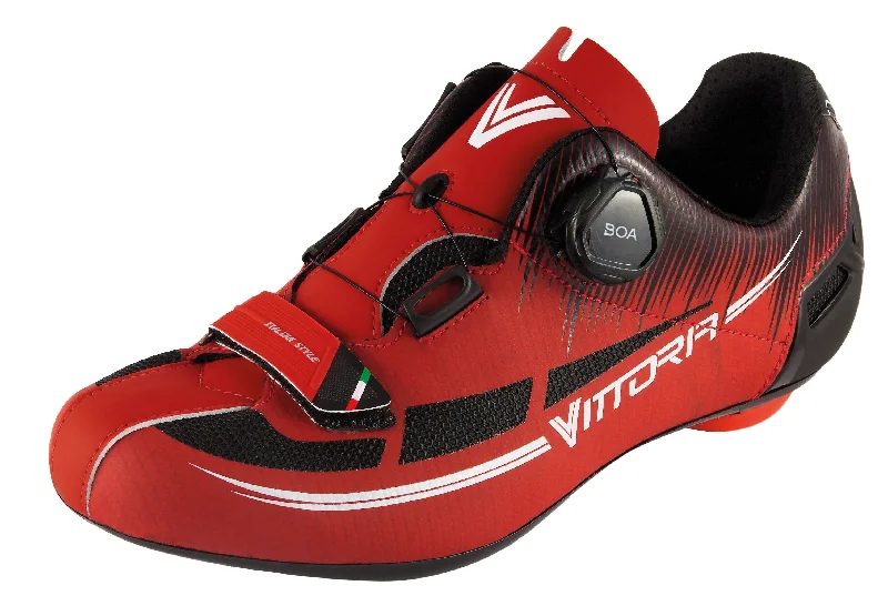 Cycling vest for technical biking-Vittoria Fusion 2 Road Cycling Shoes Red/Back